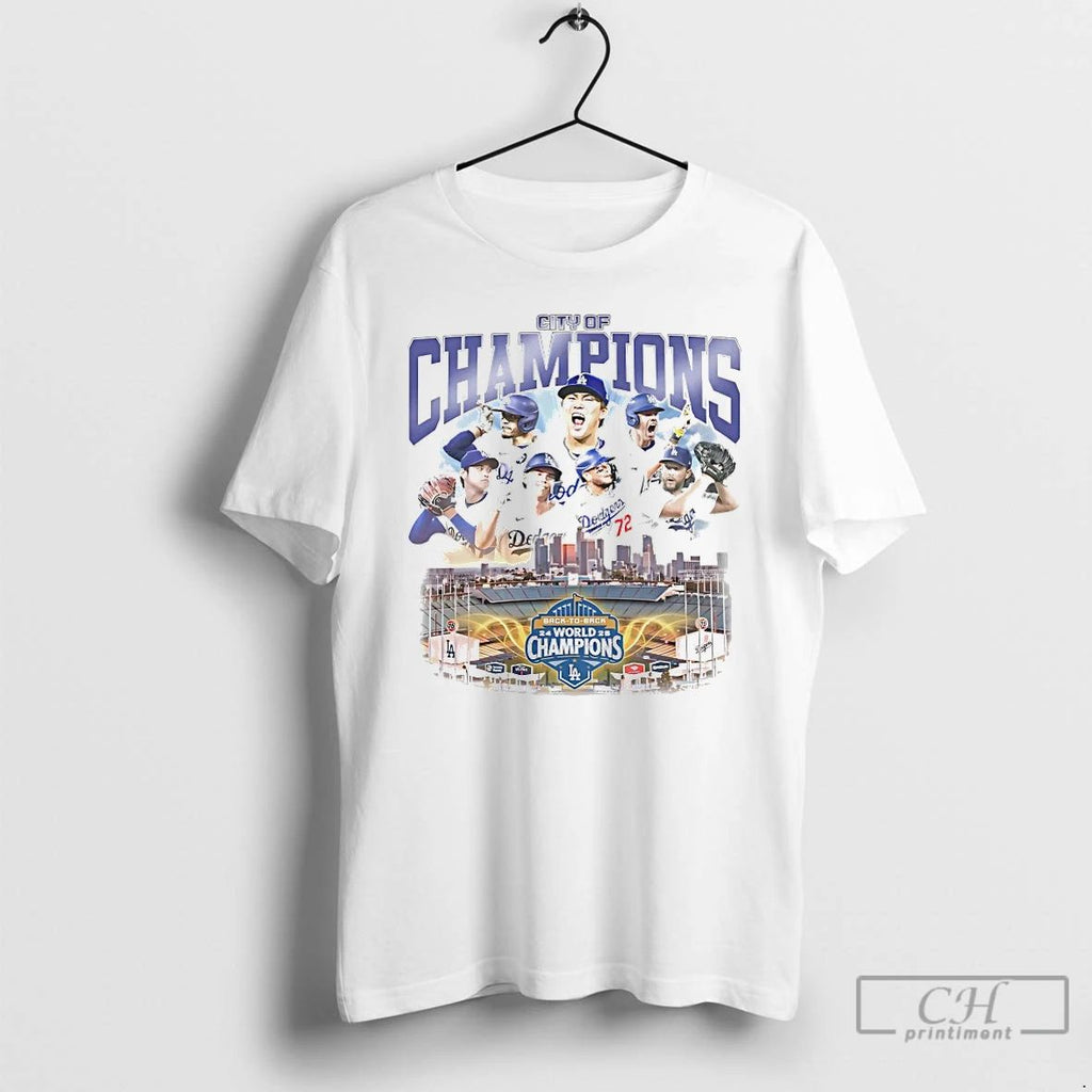 Classic Los Angeles Dodgers City Of Champions Back To Back 2024 2025 World Champions