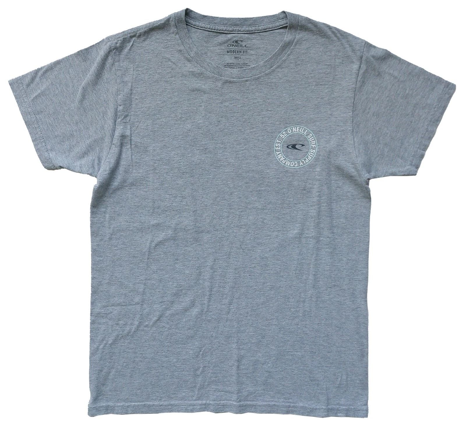 O'Neill Men T-Shirt Small grey Modern Fit  Surf Supply Company EST 52