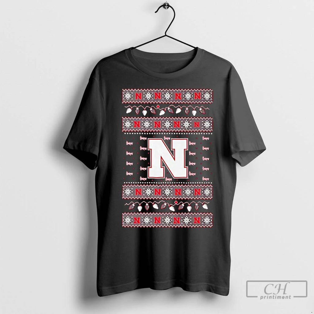 Premium Nebraska Cornhuskers Ugly Christmas Light
