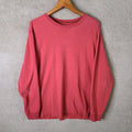 Old Navy Shirt Mens XL Red Long Sleeve Crew Neck Heavyweight Cotton Solid Basic