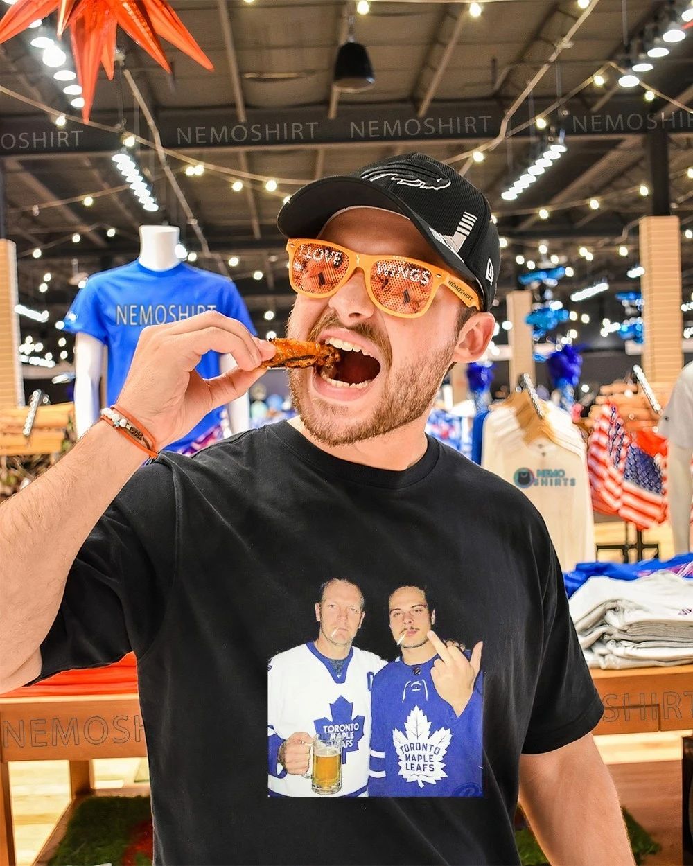 Mats Sundin and Auston Matthews Smoking Drinking Beer and Middle Finger shirt
