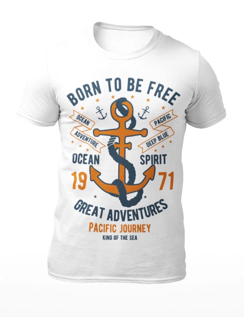 Born To Be Free 1971 - Motivational Quote Men's T-Shirt - Women's T-Shirt