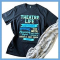 Theatre Life Graphic Tee Size XL Men or Women Black Drama Thespian Cotton