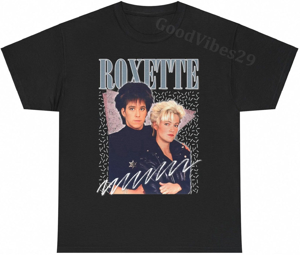 Roxette 90s Vintage Aesthetic Music Fan Art Retro T-Shirt S-5XL Men Women Unisex
