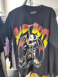 Sad Boyz Men's Skull Fantasy Graphic Print T-Shirt Black Cotton Crew Neck S