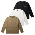 Snow Peak T-Shirt - Men Snow Peak NSD Long Sleeve Logo Tee - Black, White, Khaki
