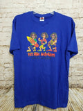 Bahama Sport Hey Mon No Problem Nassau Bahamas Graphic Tshirt Sz XL  Surf Blue
