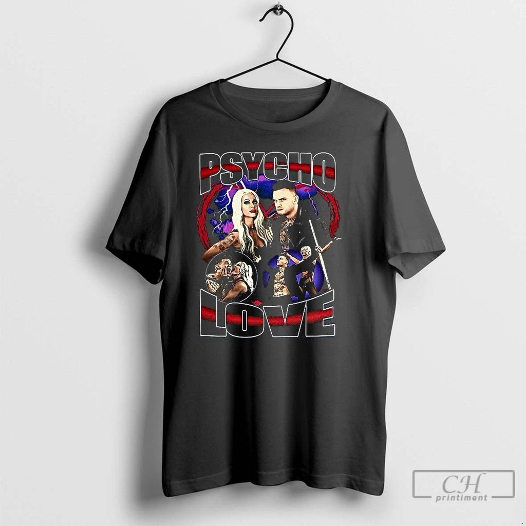 Classic Psycho Boy Fodder And Angelina Love Wrestling T Shirts