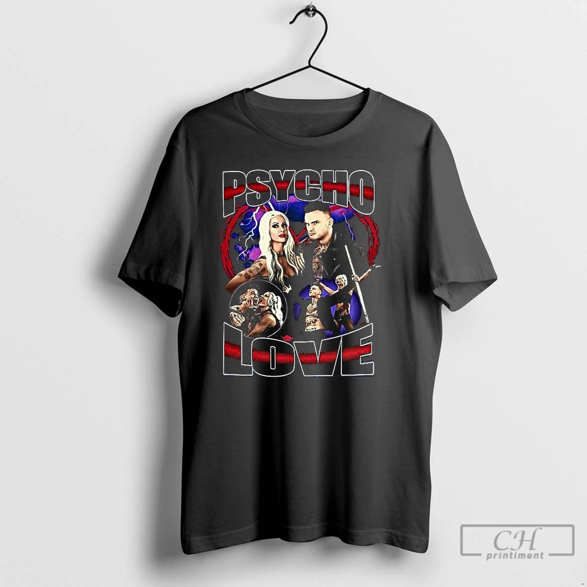 Classic Psycho Boy Fodder And Angelina Love Wrestling T Shirts