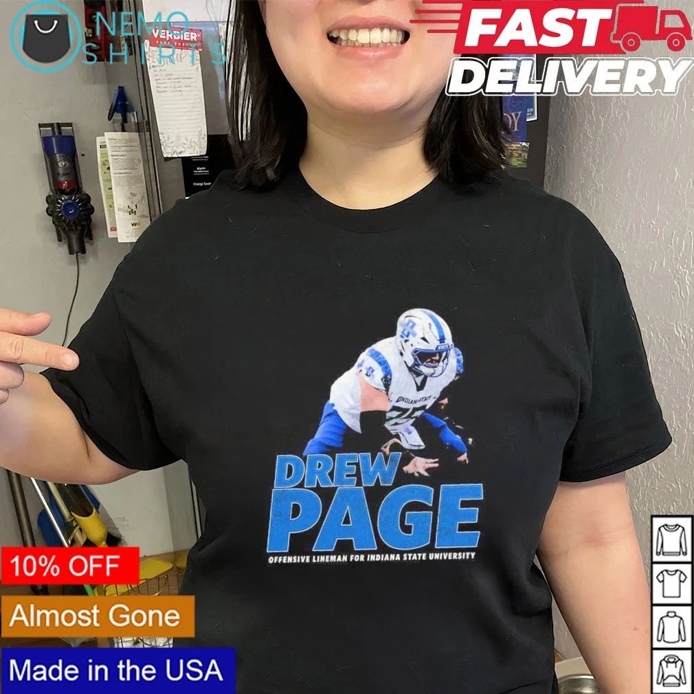 Drew Page Vintage Indiana State University Offensive Lineman shirt