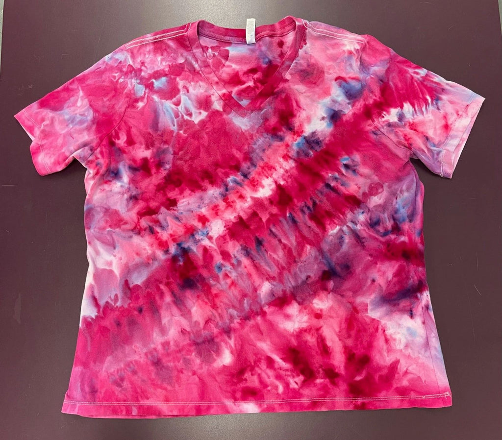 V Neck Tie Dye T-shirt by Bigg Bonez, Brand New Never Worn 2X  Hippie BOHO Fest