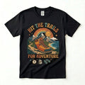 Hit The Trails For Adventure T-Shirt Retro Hiking Graphic Tee Outdoor Camping To