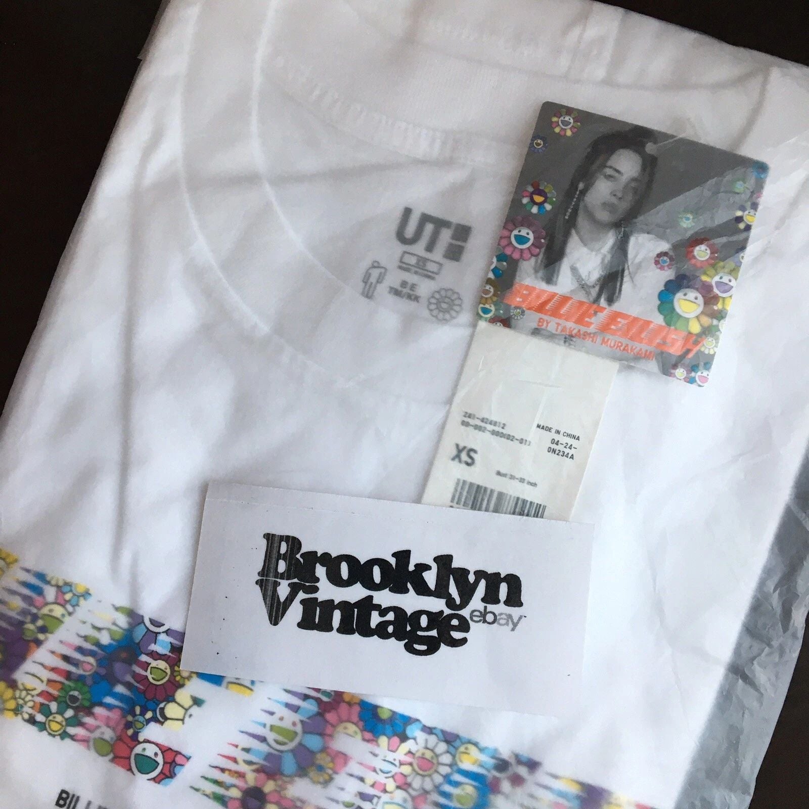 Uniqlo Takashi Murakami  Billie Eilish White Tee NEW 2020 Women's XS Extra Small