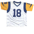 Custom #18 White Mesh Football Jersey, Football Team Apparel