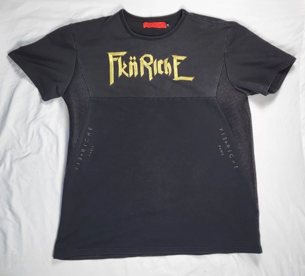 Vie Riche Paris Shirt Men's XXL 2XL Black Tee Streetwear Preppy Designer Read
