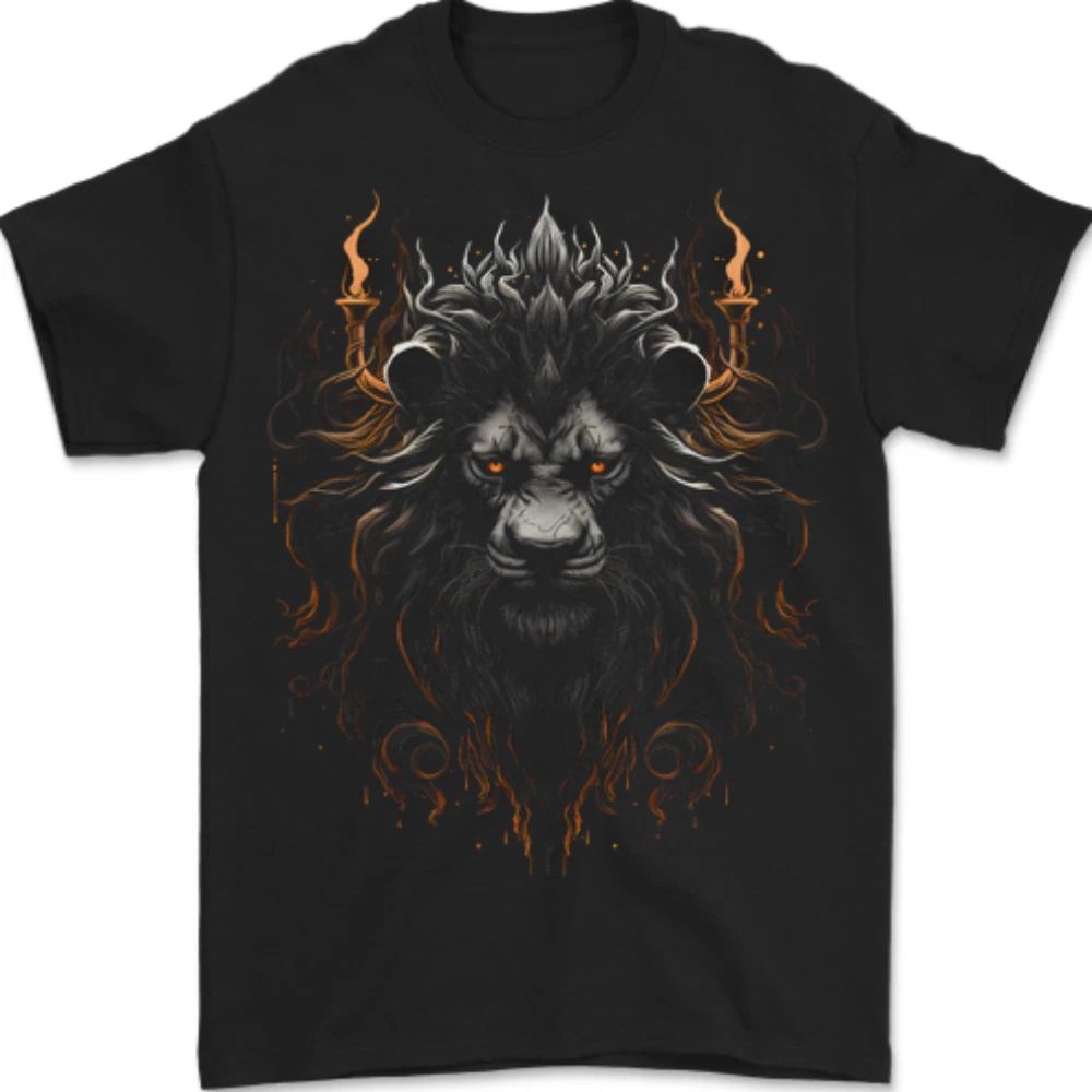 King of the Lions Fantasy Mens T-Shirt 100% Cotton