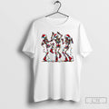 Premium Dancing Skeleton Santa Hat Merry Christmas 2025 T Shirts