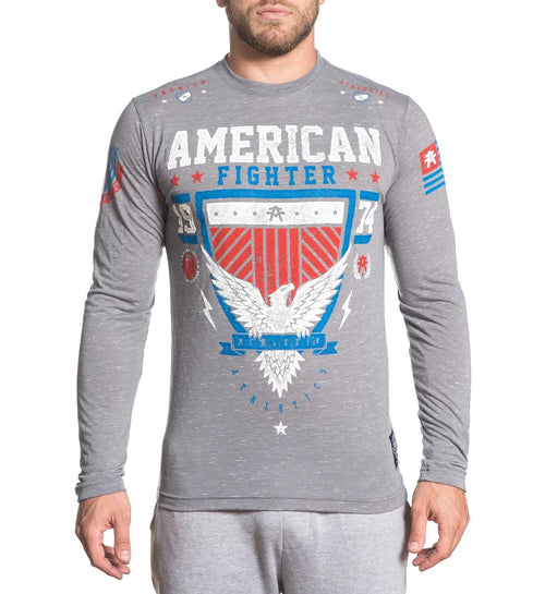 AMERICAN FIGHTER Men's T-Shirt CLEARMONT Long Sleeve Shirt Athletic Biker