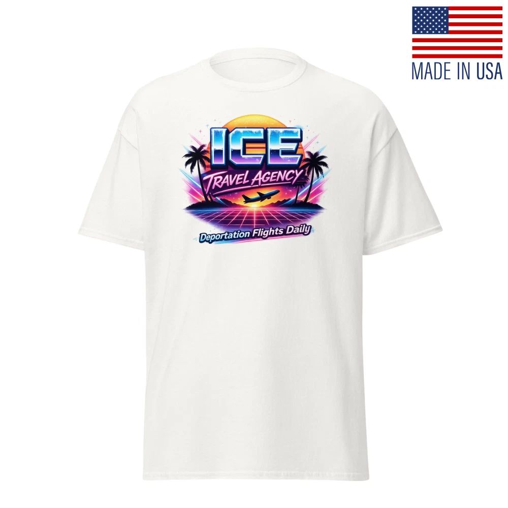 Pro ICE Shirt ICE Travel Agency Immigration and Custom Enforcement Tee 80s Tee