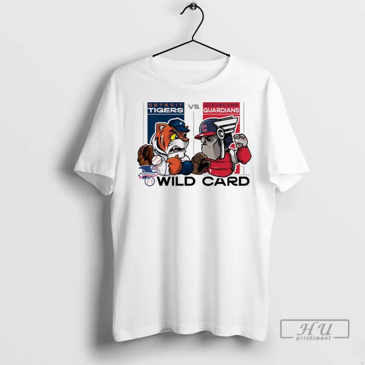 Trending Detroit Tigers Vs Cleveland Guardians 2025 Mlb American League Wild Card Mascots Graphic