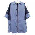 Sakai SACAI S/S Shirt Navy White Size 3 Used MidLength Stylish