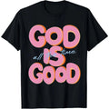 Men's Casual T Shirt Featuring God Is Good All The Time Words Loose Fit Outdoor