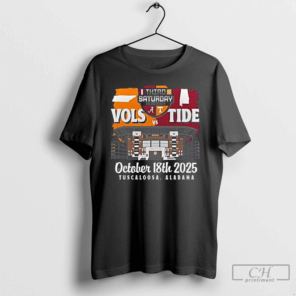 Classic Alabama Third Saturday Stadium Vs Tennessee October 18th 2025 T Shirts