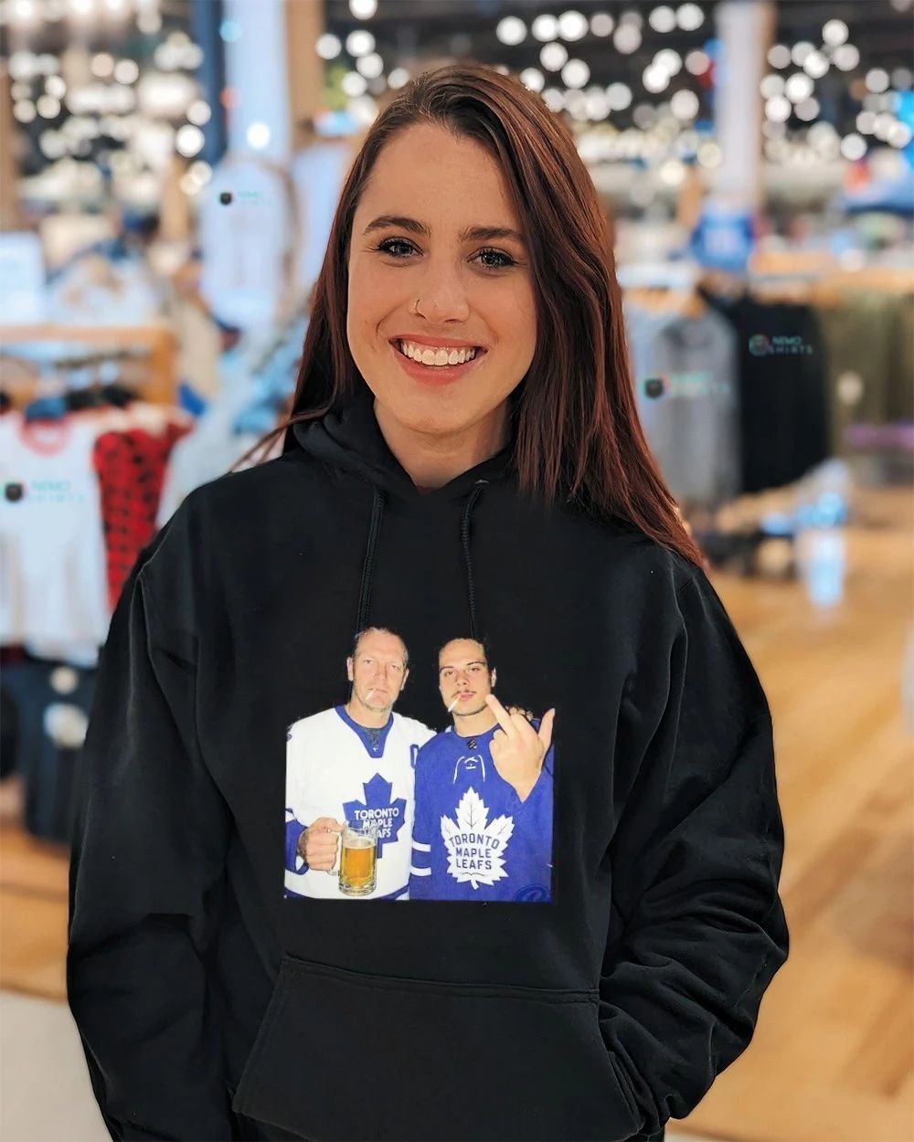 Mats Sundin and Auston Matthews Smoking Drinking Beer and Middle Finger shirt