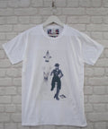 Uptown Classics David Bowie Diamond Dogs 70s Glam White Crew Neck Tee T-shirt