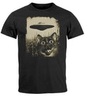 Men's T-Shirt UFO Cat Alien Print Print Print Shirt Men Fashion