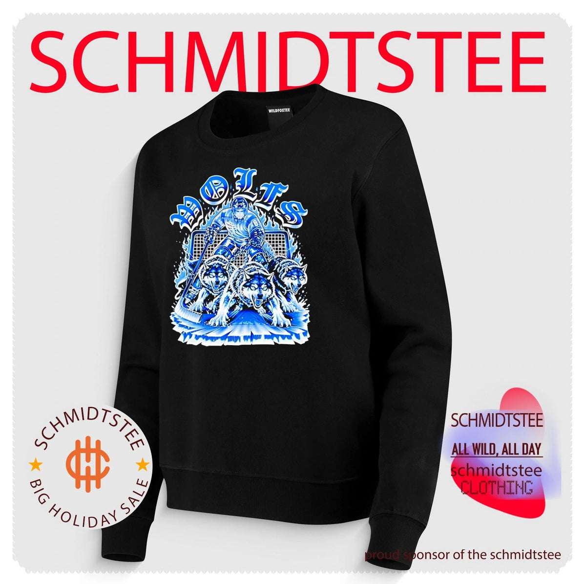 Wolf Hockey Skeleton Goalie With Three Wolves shirt