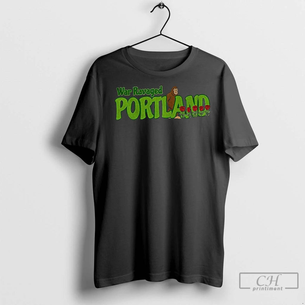 Classic War Ravaged Portland Bigfoot Graphic