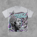 Summer Graphic Print Hip Hop Oversized Cotton T-Shirt For Men Women Boxy Fit