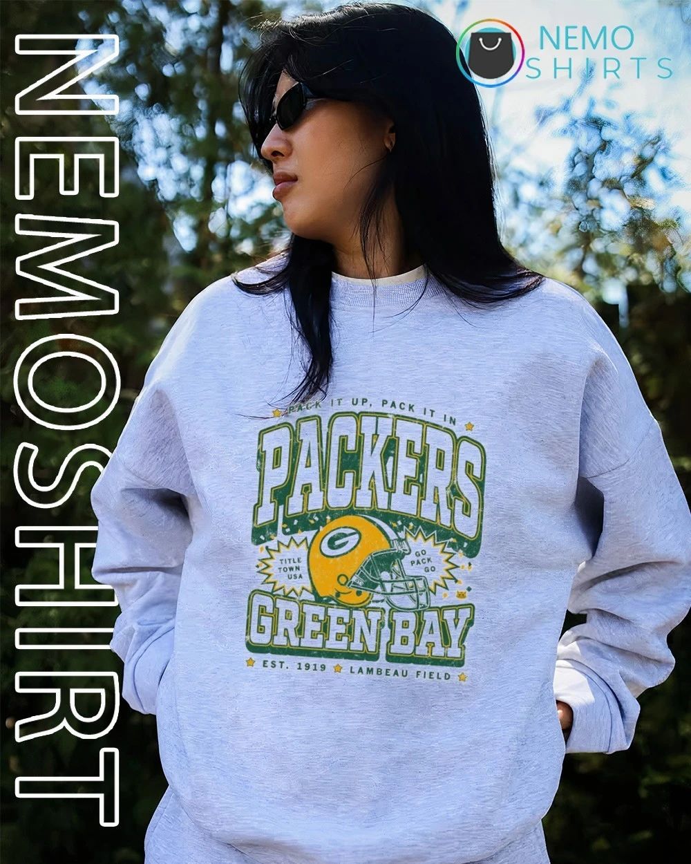 Green Bay Packers est. 1919. Lambeau Field pack it up pack it in Title Town USA shirt