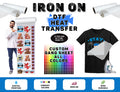 Custom Text Iron On T-Shirt Personalised DTF Heat Transfer Image Logo 2T1A0