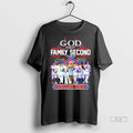 Trendy God First Family Second Then Chicago Cubs Baseball Mascot And Players Shirt Sweater