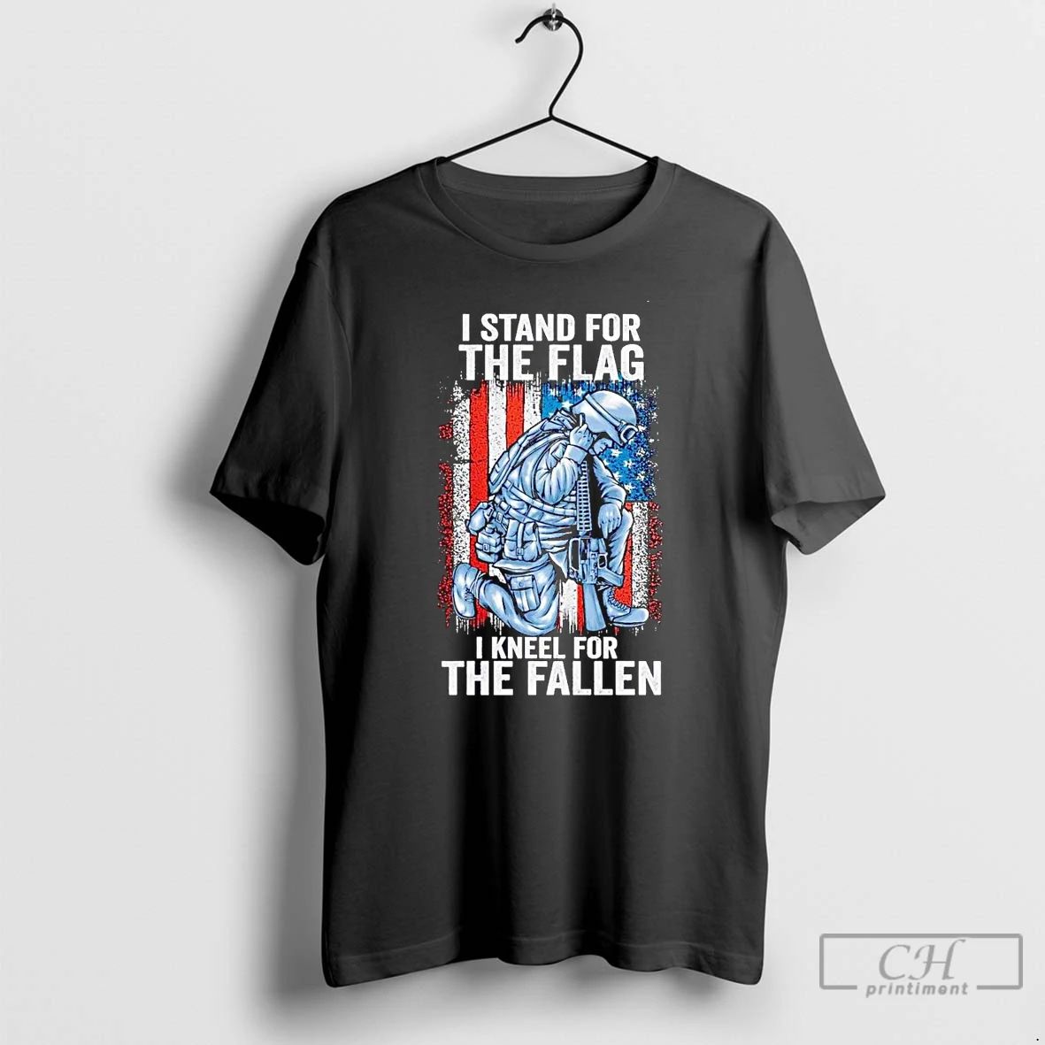 Classic Veteran I Stand For The Flag I Kneel For The Fallen T Shirts