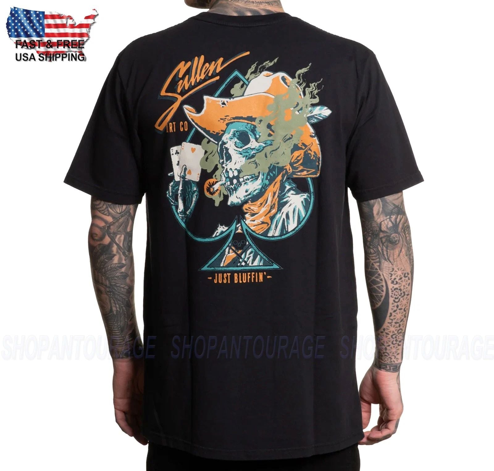 Sullen Art Collective Just Bluffin Premium SCM6901 Short Sleeve T-shirt For Men