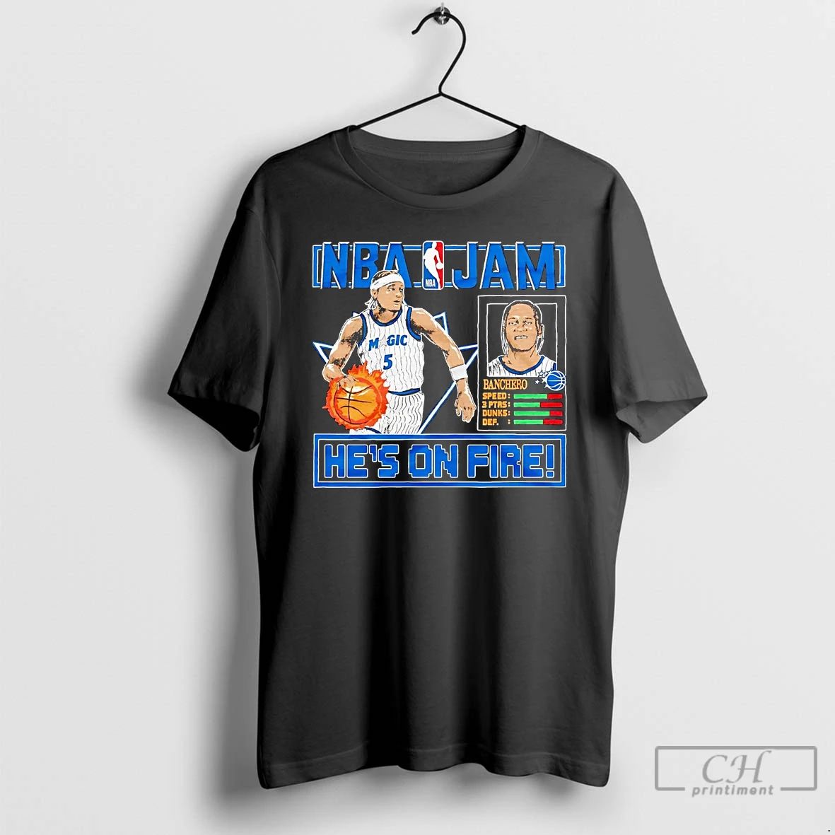 Classic Paolo Banchero Hes On Fire Nba Jam Magic T Shirts