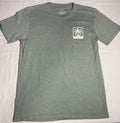 RVCA Green M Men's T-Shirt Cotton Blend Graphic Palm Logo Short Sleeve