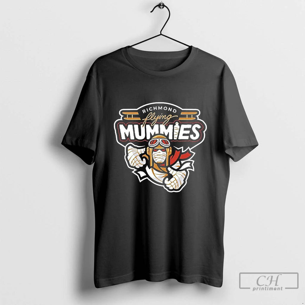 Classic Richmond Flying Mummies Baseball Mlb Logo Blackshirt T Shirts