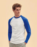 Fruit Of The Loom Mens Valueweight Long Sleeve Baseball T-Shirt