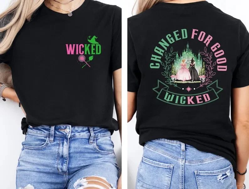Wicked Change For Good Shirt, Defy Gravity Broomstick Magic Wand Full Size S-3XL