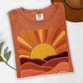 Vintage Sunset Landscape Shirt, Retro Sun Boho Shirt, Western Desert Sunset Tee
