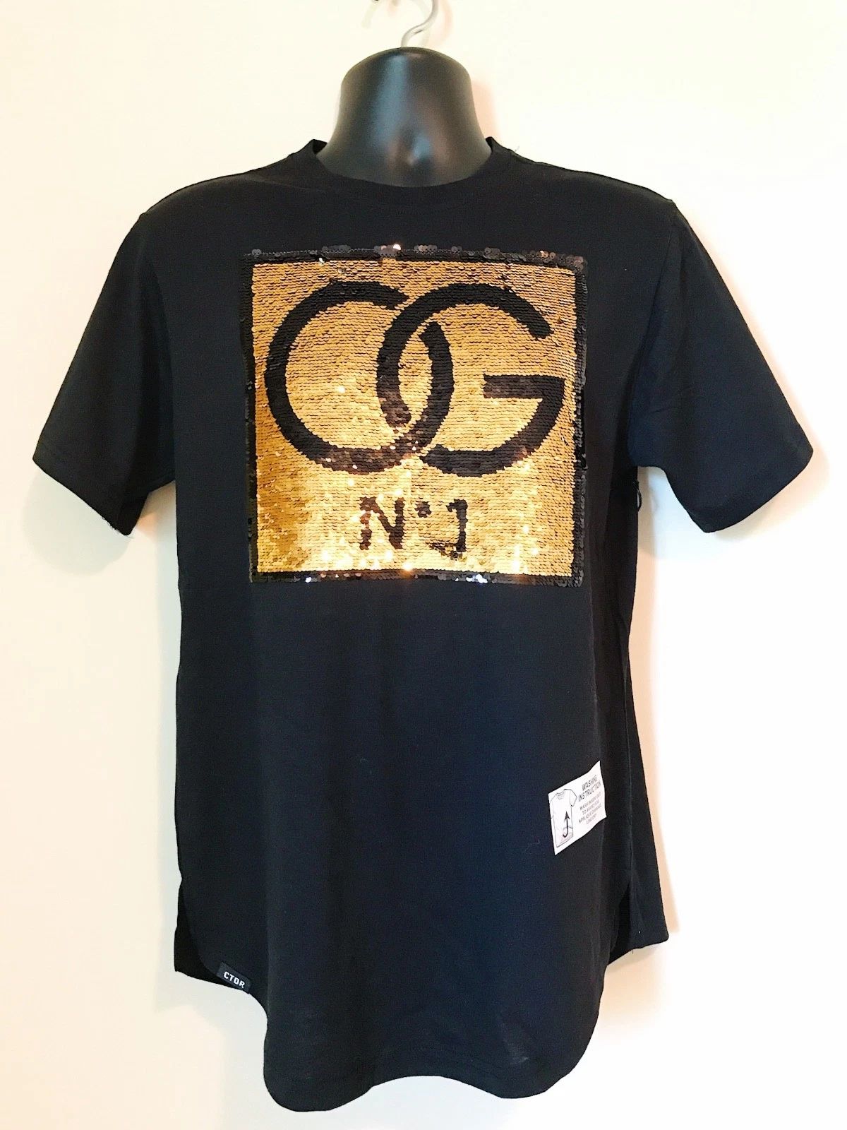 HOT! Graphic  OG TWO WAY SEQUIN Luxery T-Shirt Top New Style Comfortable Stylish