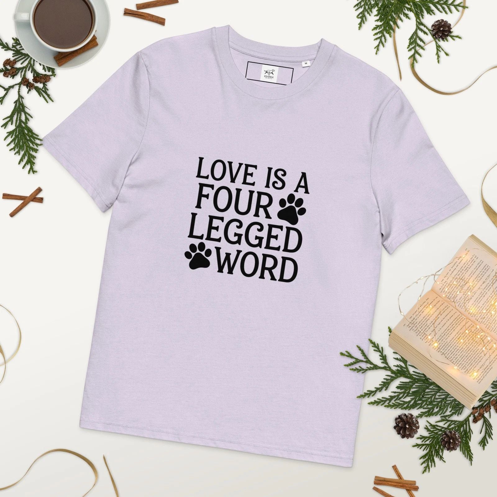 Dog Mom Gift | Love Is A Four-Legged Organic Cotton Dog Lover T-shirt