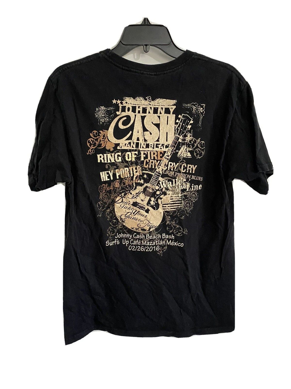 Surf's Up Beach Cafe Mexico Johnny Cash Beach Bash T-Shirt Adult Medium Size