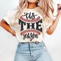 Sports Game Day T-shirt - Faux Glitter Tis The Season Baseball Tee- Sports