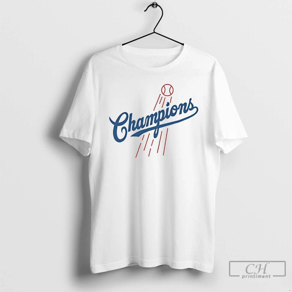 Classic Los Angeles Dodgers 2025 World Champions Parody Logo T Shirts