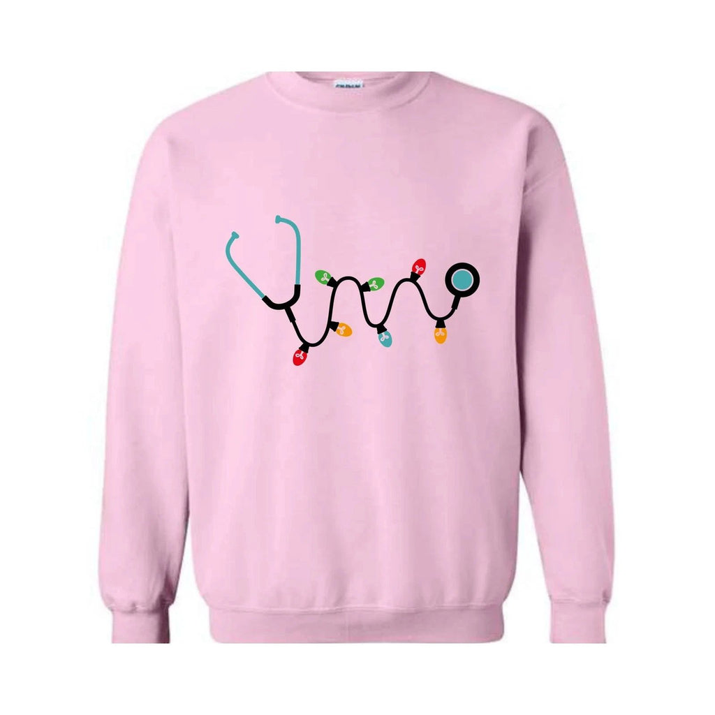 Christmas Stethoscope Sweatshirt, Nursing Sweatshirt, Cute Christmas Sweater, Ch